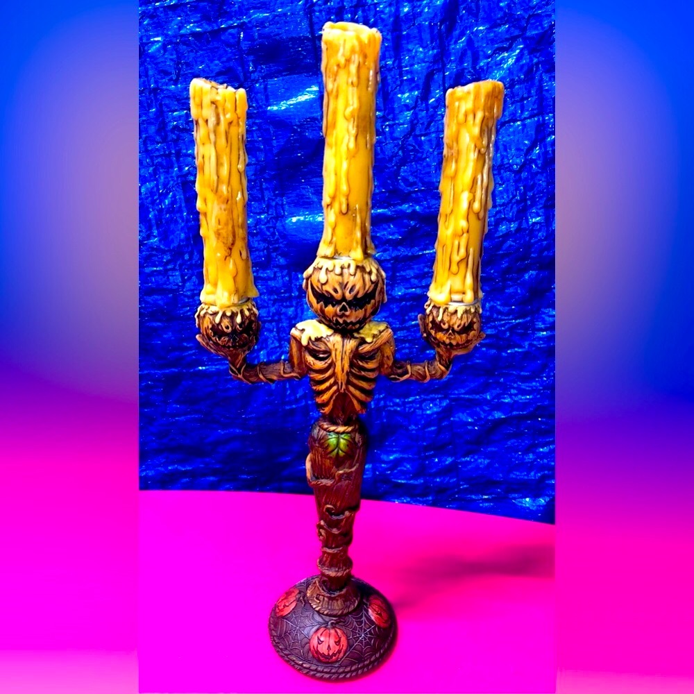 Halloween Lamp Light Home Decor Pumpkin Skeleton hot wax candles trick treat